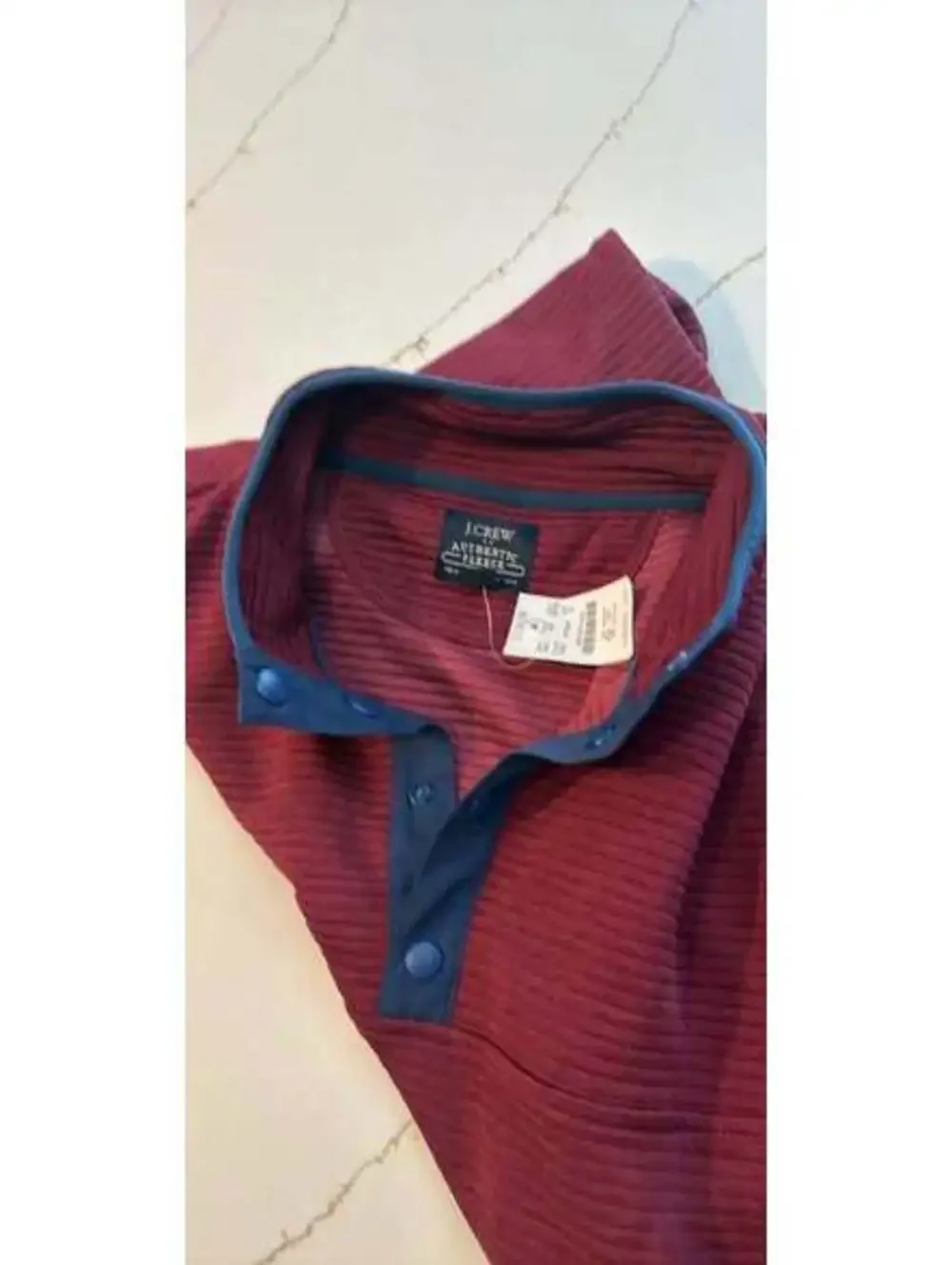 J.Crew Authentic Fleece Snap-Neck Pullover Size XL